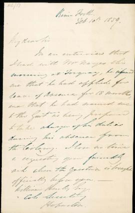 Correspondence with James MacArthur