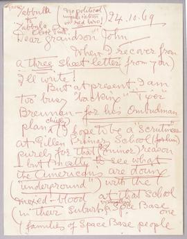 Letter - 24 October 1969