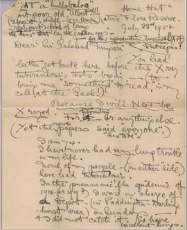 Letter - 22 July 1958