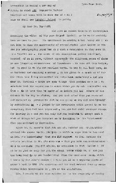 Copies of letters to Dr Turnbull