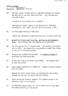 Transcript :Mrs Cynthia Alexander